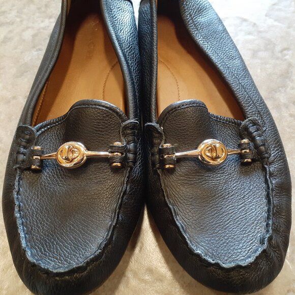 Black Leather COACH Loafers 9.5 | Arlene | EXCELLENT Condition! - Picture 1 of 5